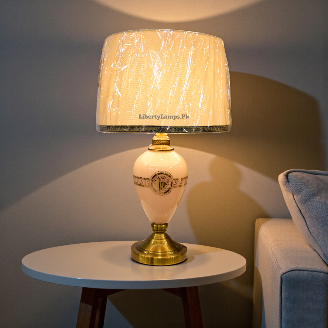 Versace-Style Glass Table Lamp – (Pair )
