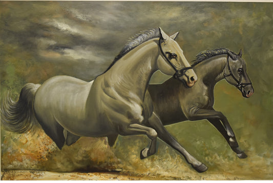 Golden Stallion™ – Horse Oil Painting on Canvas