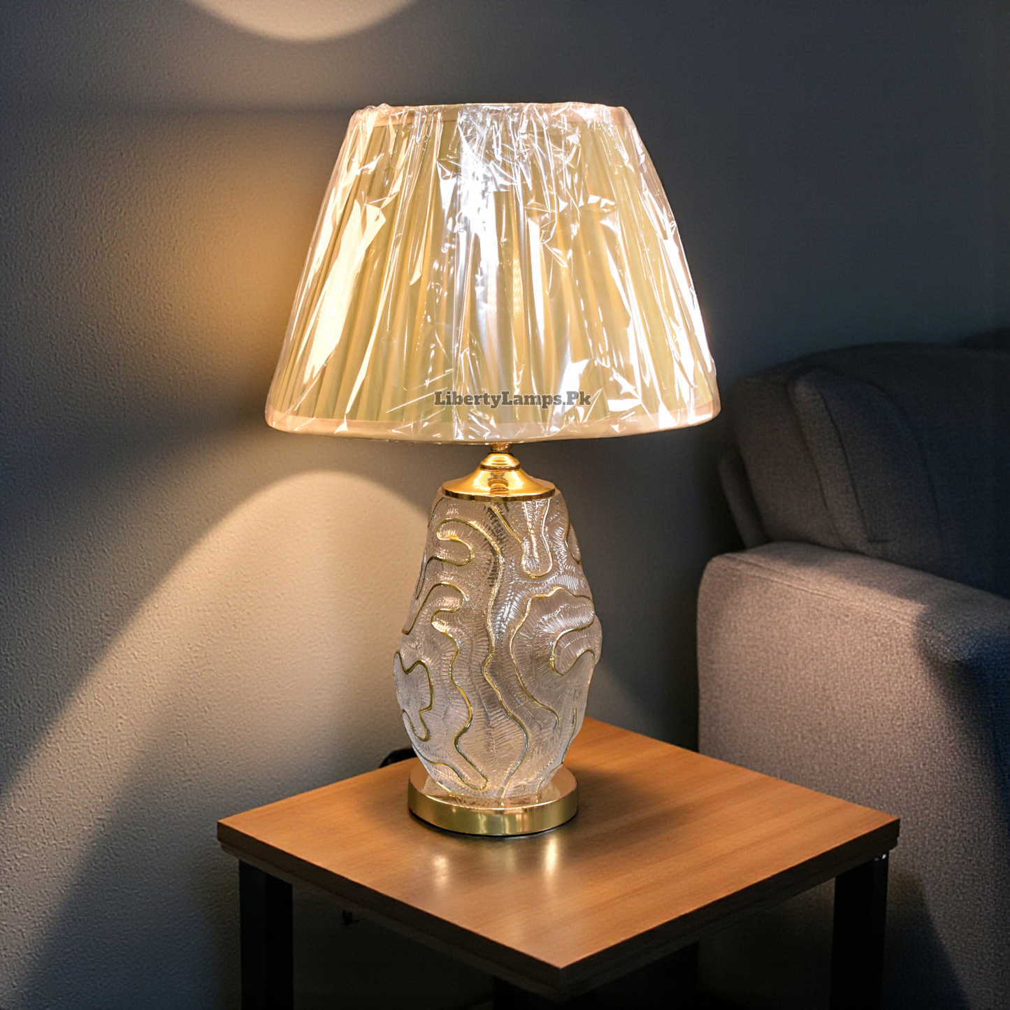 Prosty Luxe™ – Gold Glass Lamp Pair