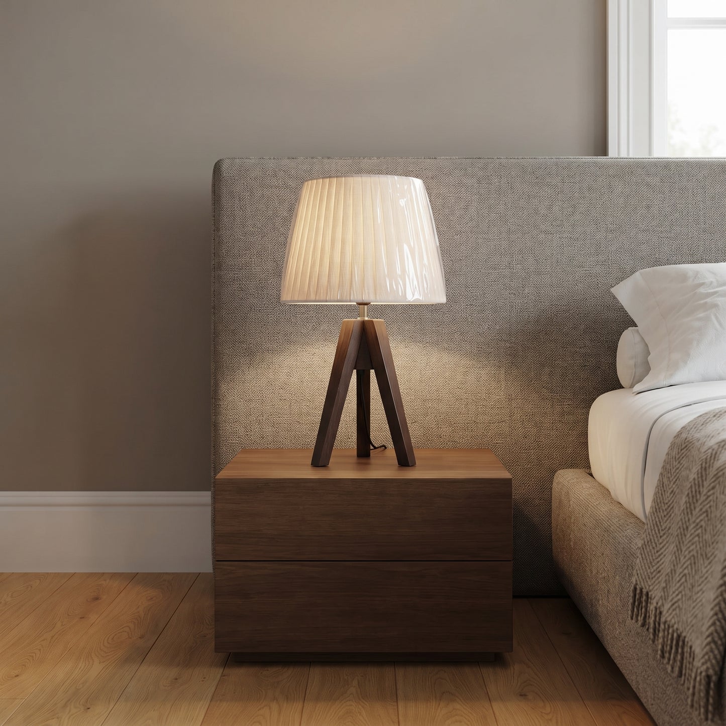 Woodcraft Aura™ – Wooden Tripod Lamp Pair (20 Inch Height)