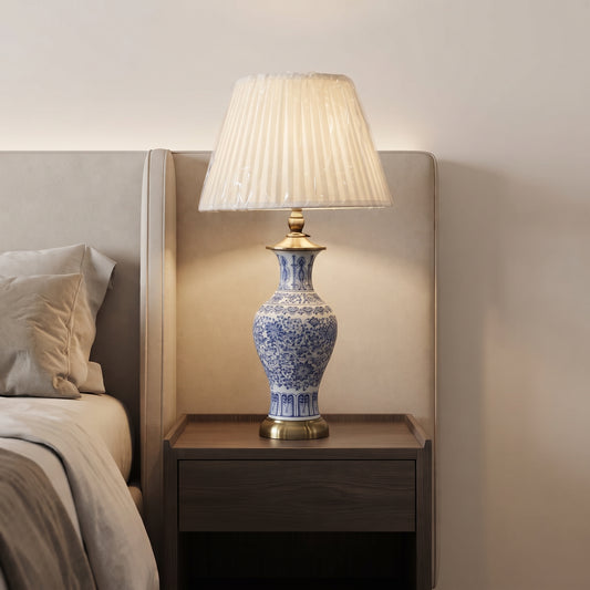Azure Heritage™ – Blue Pottery Lamp Pair