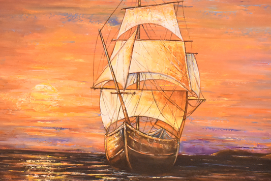 Sailing Majesty – Ship Handmade Oil Painting on Canvas