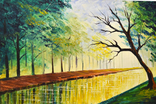 Serene Horizons™ – Landscape Oil Painting on Canvas