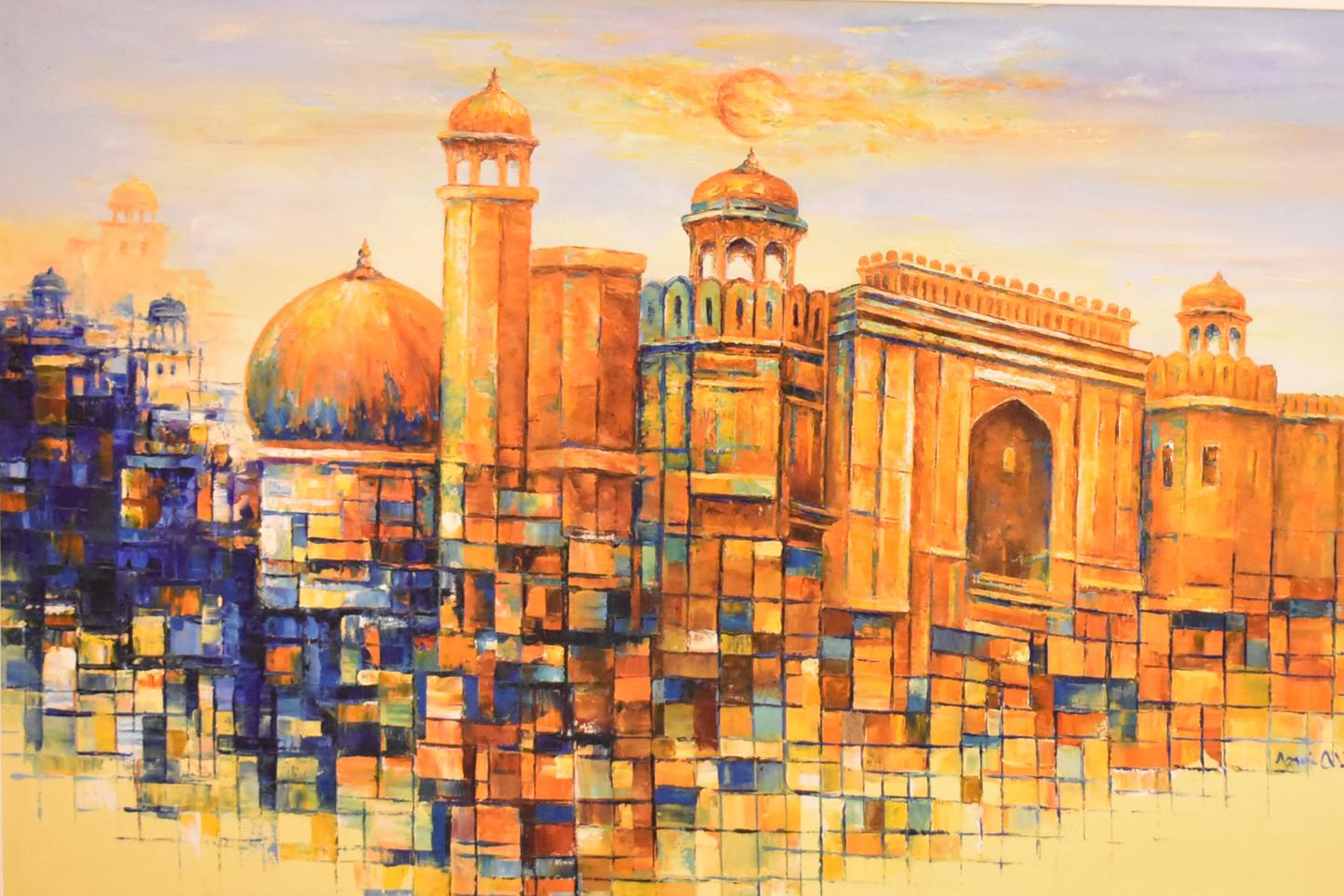 Timeless Streets – Old City Handmade Oil Painting on Canvas