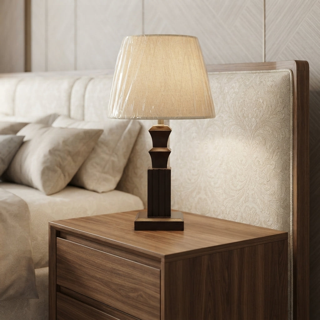 Wooden Lamp – Pair