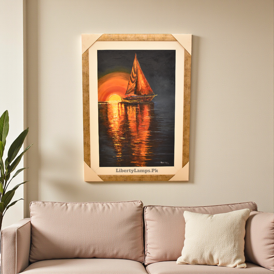 Voyage at Sea – Ship Handmade Oil Painting on Canvas