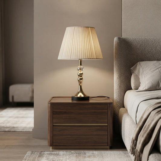 Metal Crystal Lamp – Pair