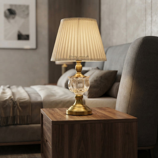 Crystal Charm – Elegant Crystal Table Lamp Pair