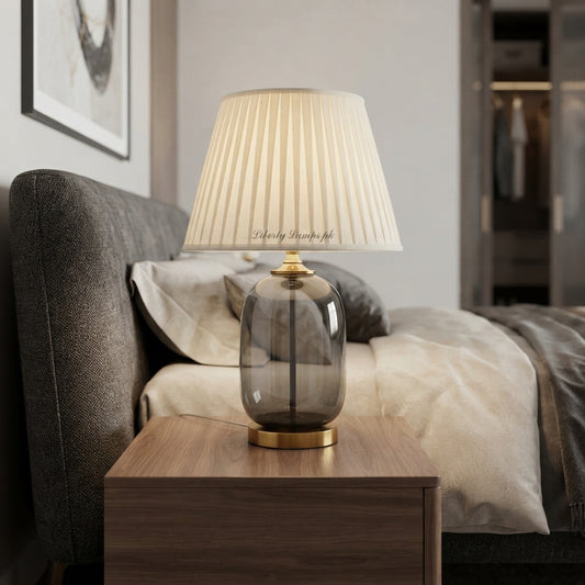 Glass Serenity – Elegant Glass Table Lamp Pair
