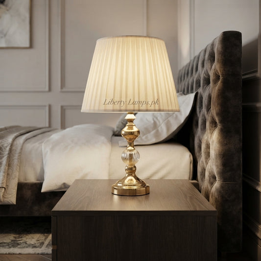 Metal Glass Royale – Elegant Metal &amp; Glass Table Lamp Pair