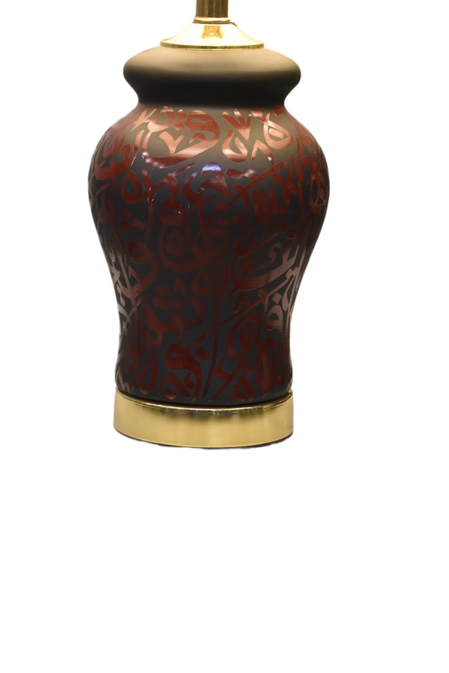 Heritage Script™ – Handmade Calligraphy Porcelain Lamp Pair