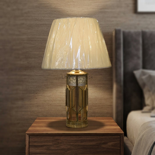 Metal Glass Prestige – Elegant Metal &amp; Glass Table Lamp Pair
