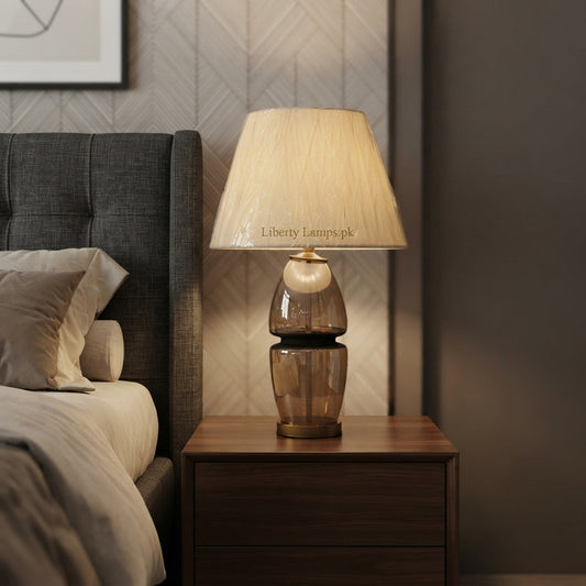 Glass Majesty – Elegant Glass Table Lamp Pair