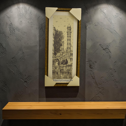 Timeless Old City Handmade Black &amp; White Sketch