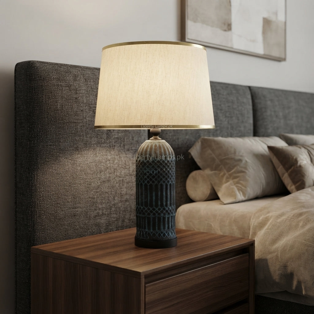 Terracotta Heritage – Elegant Terracotta Table Lamp Pair