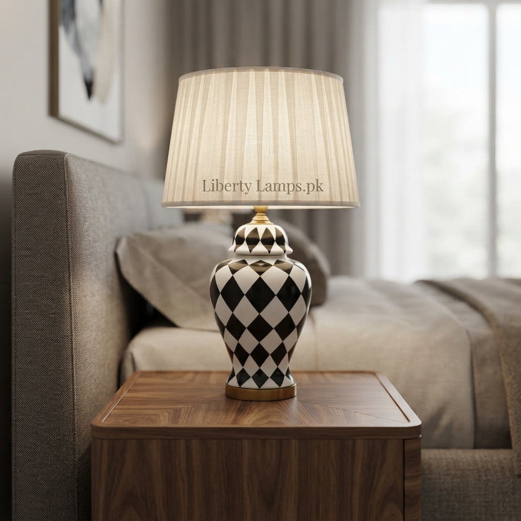 Ceramic Candy Charm – Elegant Ceramic Table Lamp Pair