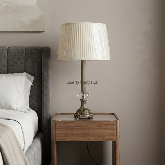 Crystal Dehali – Elegant Crystal Table Lamp Pair