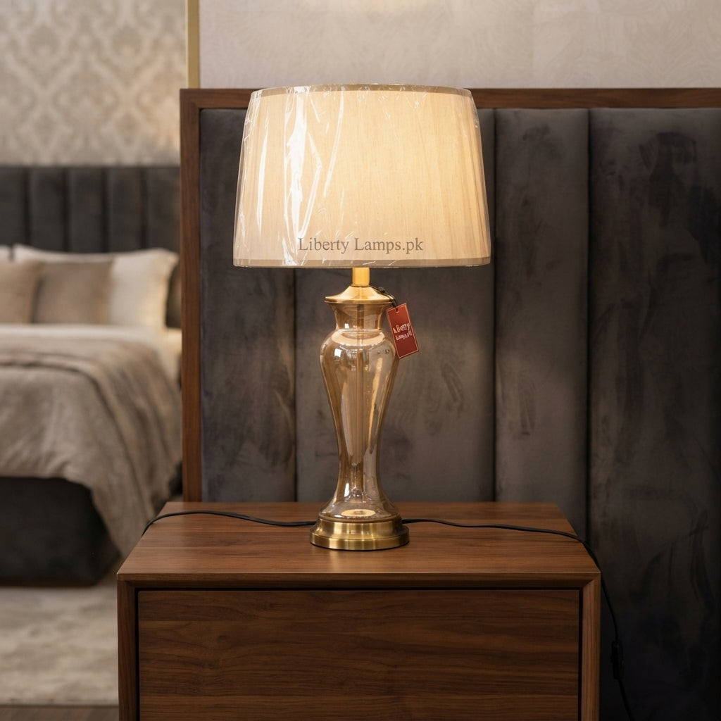 Glass Aura – Elegant Glass Table Lamp Pair