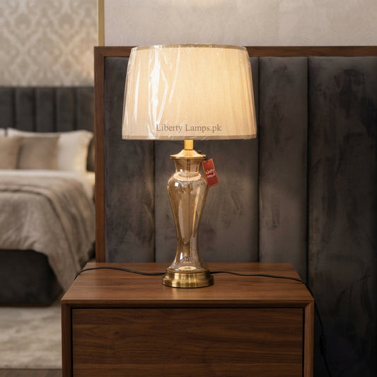 Glass Aura – Elegant Glass Table Lamp Pair