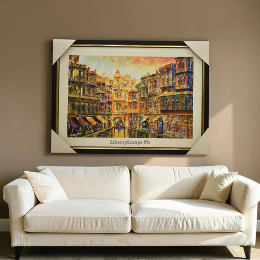 Timeless Old City Heritage Handmade Oil Painting on Canvas