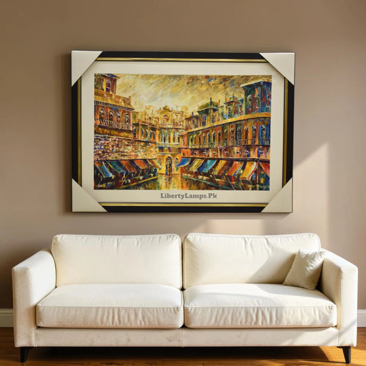 Exquisite Old City Heritage Handmade Oil Painting on Canvas