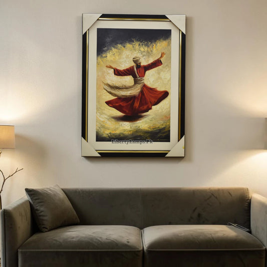 Enchanting Sufi Art Handmade Oil Painting on Canvas