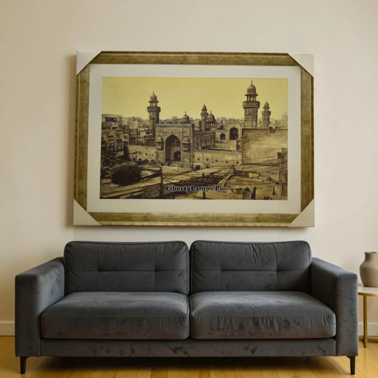 Grand Old Masjid Heritage Handmade Oil Painting on Canvas