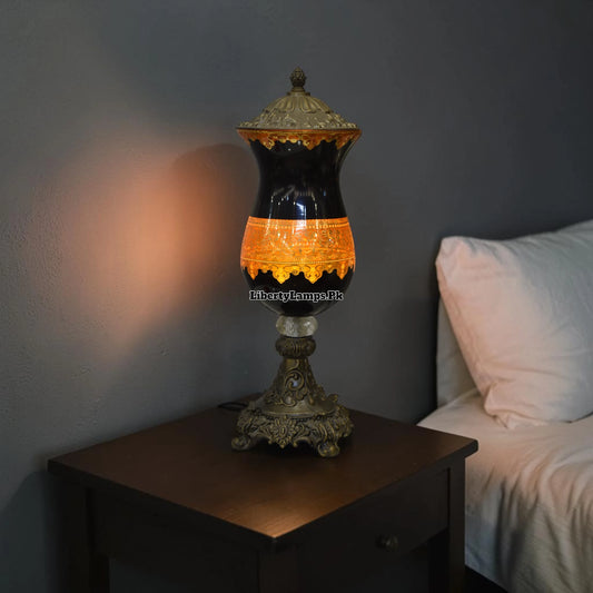 Glass Aura – Elegant Glass Table Lamp Pair