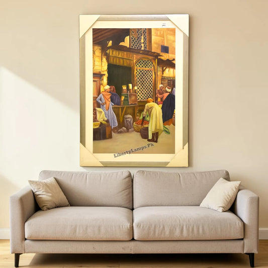 Timeless Iranian Cultural Heritage Handmade Oil Painting on Canvas