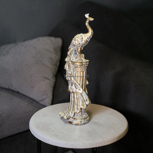 Peacock Grace – Elegant Decorative Candle Stand
