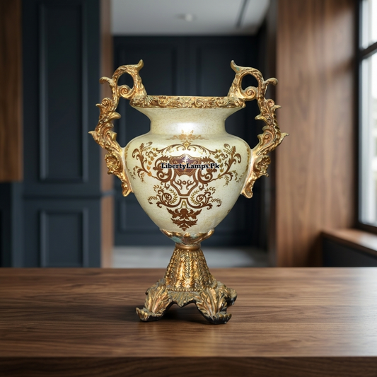 Fishbone Elegance – Artistic Decorative Vase