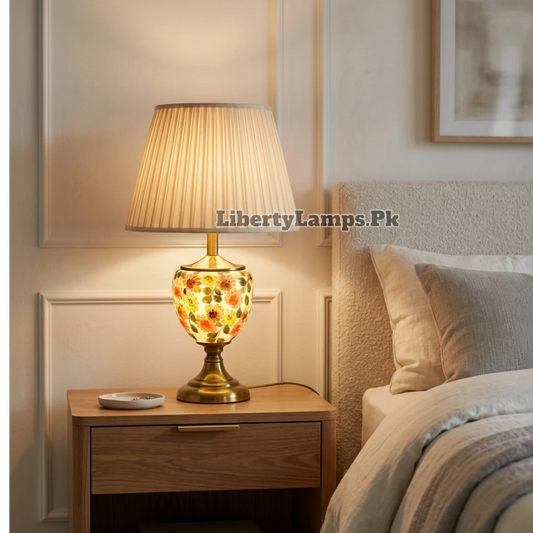Desert Glow – Traditional Camel Skin Double Light Table Lamp Pair