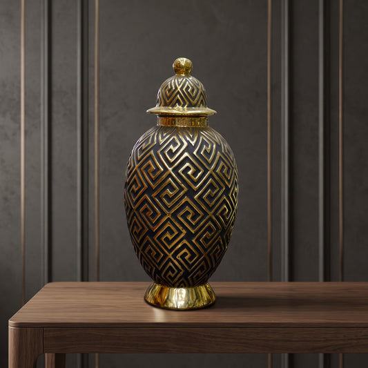 Royal Black &amp; Gold – Luxury Ginger Jar