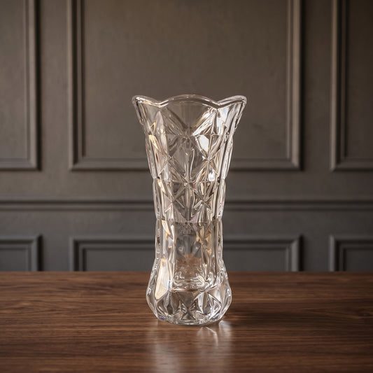 Crystal Elegance – Modern Glass Decorative Vase