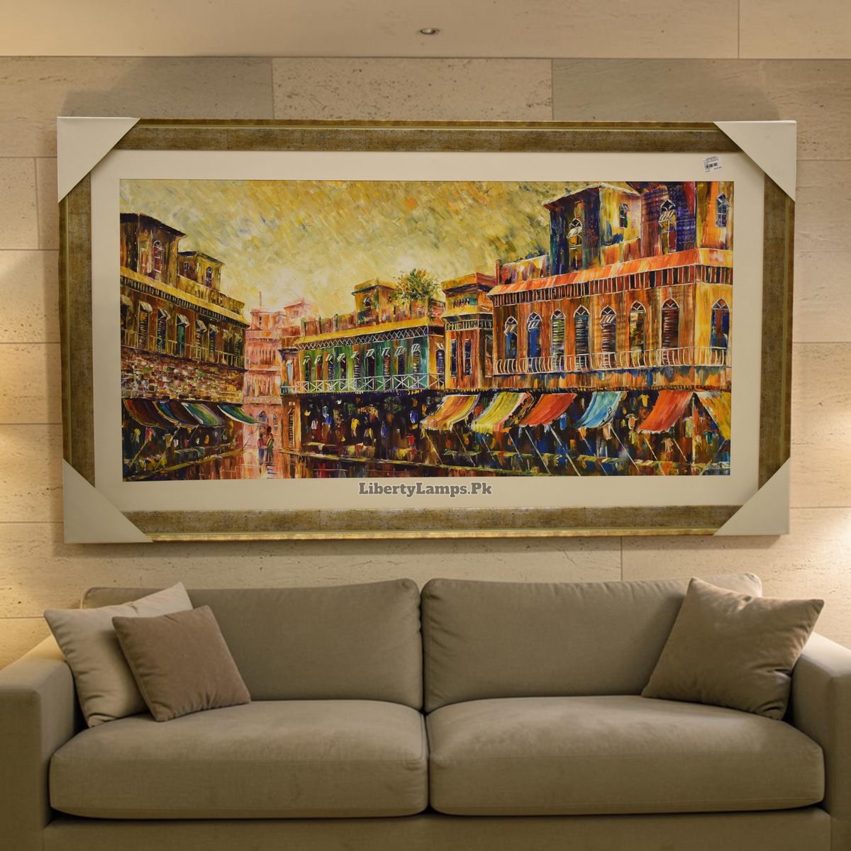 Timeless Old City Streets – Classic Heritage Handmade Oil Painting on Canvas