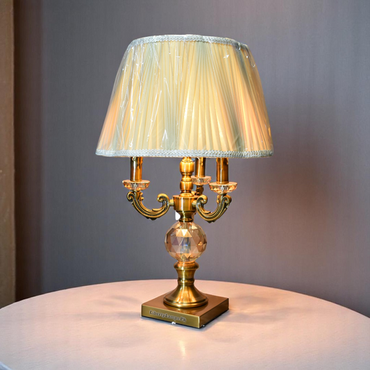 ✨ Metal Crystal Table Lamps with 4 Lights (Pair)