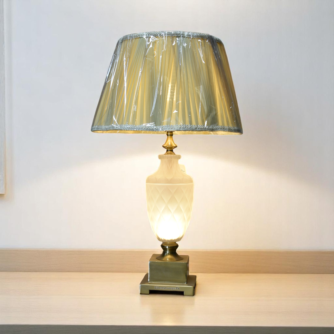 ✨ White Candy Frosted Glass Table Lamps – Double Light System (Pair)