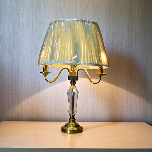 ✨ Crystal Glow Metal Table Lamps – 4 Lights (Pair)