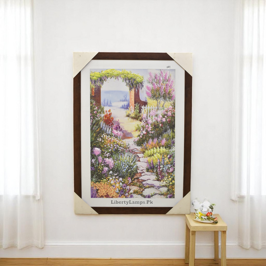 🌸 Blooming Horizons – Landscape Floral Oil Painting (Single)
