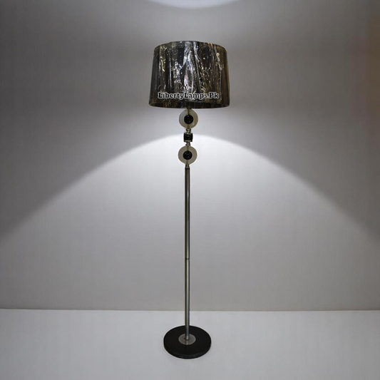 💡 Black & White Crystal Elegance Floor Lamp (Single) 💡