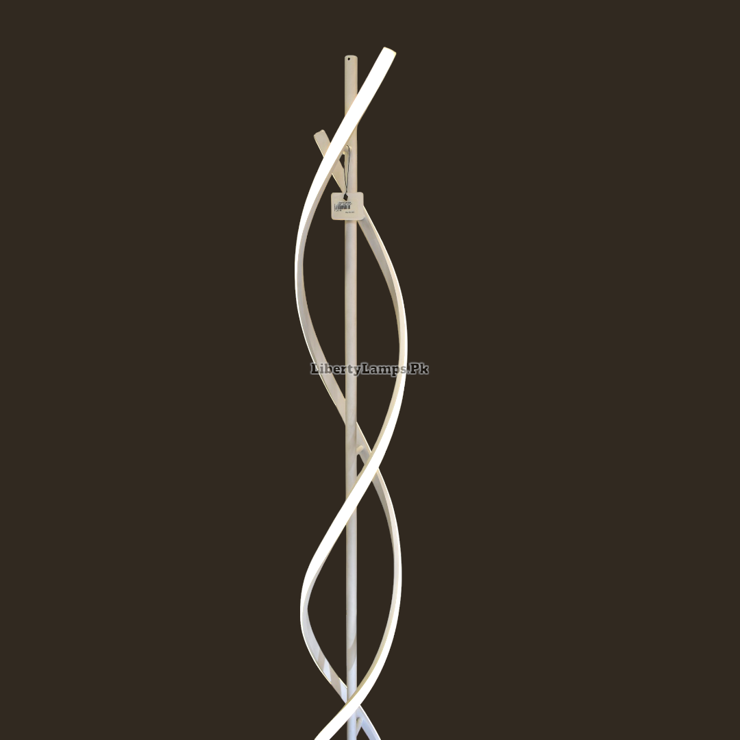 💡 WhiteTwist LED Floor Lamp – Spiral Design (Single) 💡