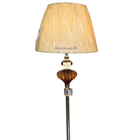 💡 CrystalGlow Brown Floor Lamp – Acrylic Crystal Accent (Single) 💡  🔸