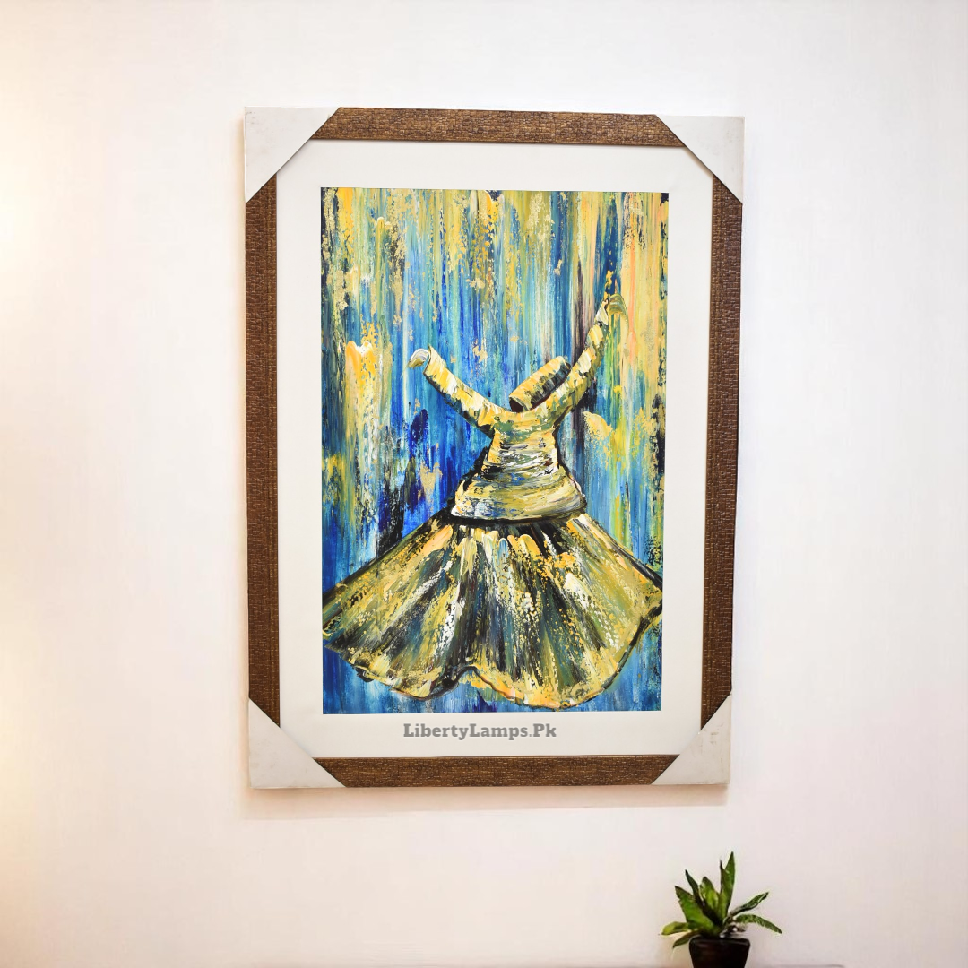 🕊️ Whirling Spirit – Sufi Dervish Oil Painting (Single)