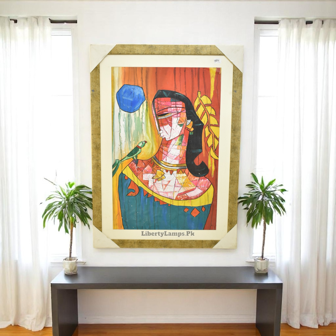 🎨 Veiled Motion – Abstract Figure Oil Painting (Single)