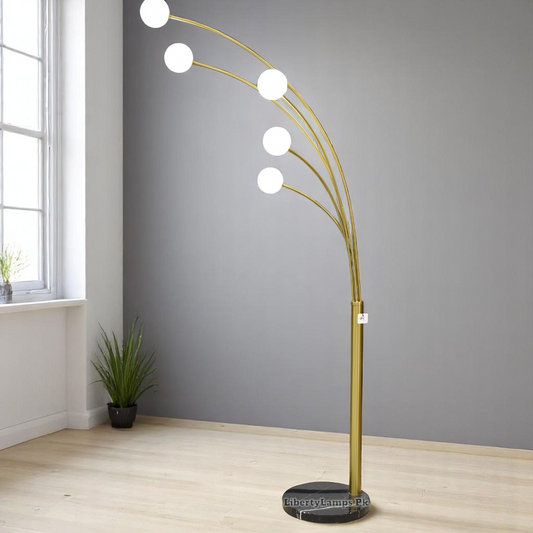 🌙 LunarGlow – Metal Floor Lamp with Moon Lights (Single)