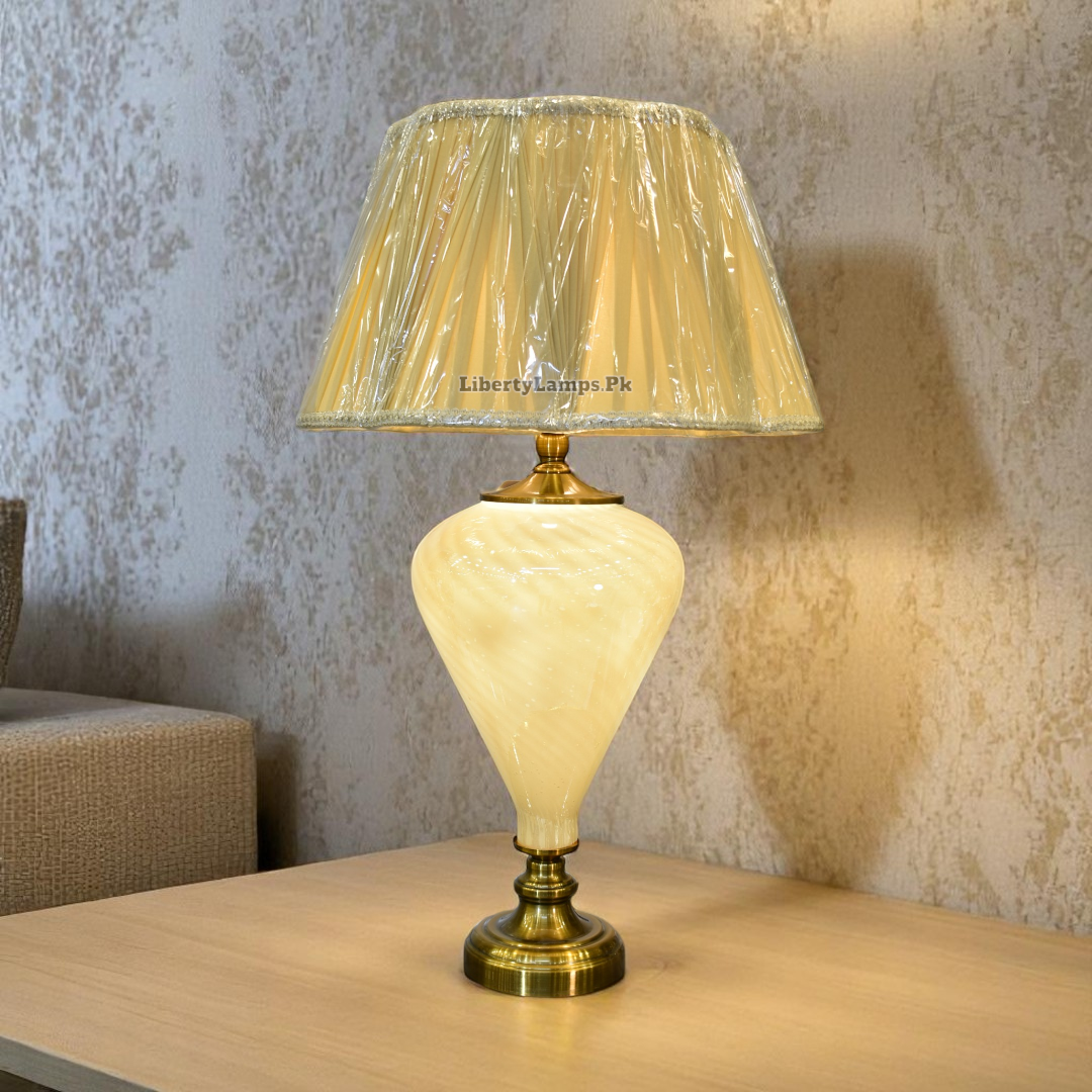 ✨ Milky Glass Double Light Lamp – 36 Inch (Pair)