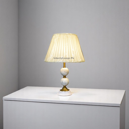 ✨ Marble Twin Globe Table Lamp – 28 Inch (Pair)