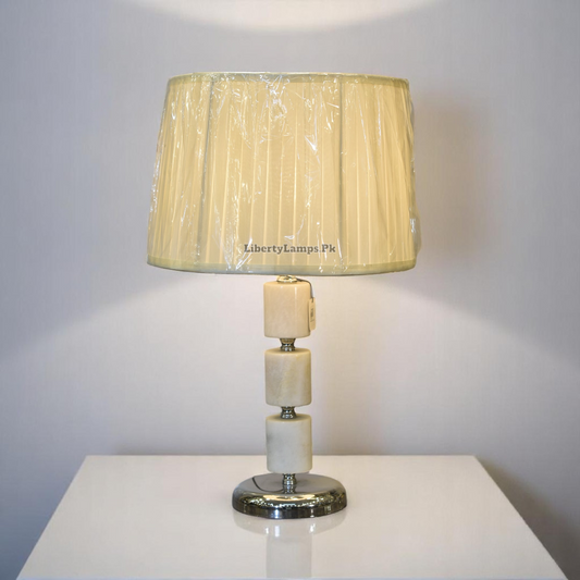 ✨ Marble Square Charm Table Lamp – 27 Inch (Pair)
