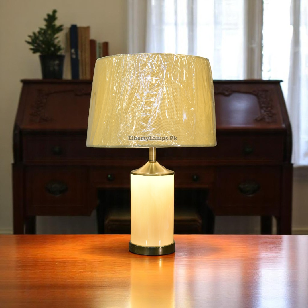 💡 Crystal Crest – Glass Lamp – Double Light – Height 28 Inch (Pair)