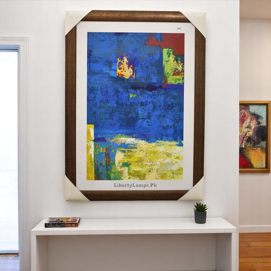 🎨 Mirage Motion – Abstract Oil Painting – 34x46 Inch Framed Canvas (Single)